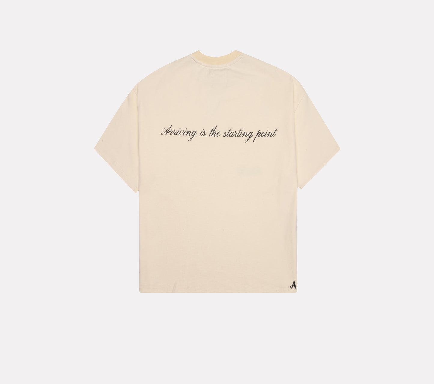 Beige "Arriving" Tee